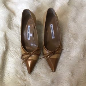 Manolo Blahnik Tan Heels